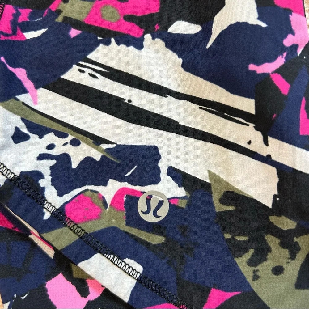 Lululemon Fast Lane Singlet Racerback Tank Top Size 6 Abstract‎ Floral Print - Picture 6 of 9